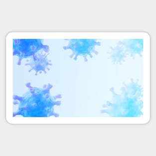 Group of virus cells Sticker